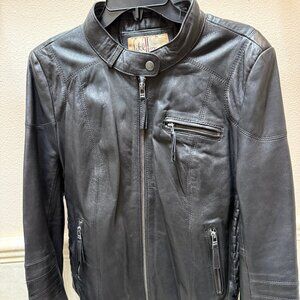 Cool Wilsons Leather Biker Jacket Size L